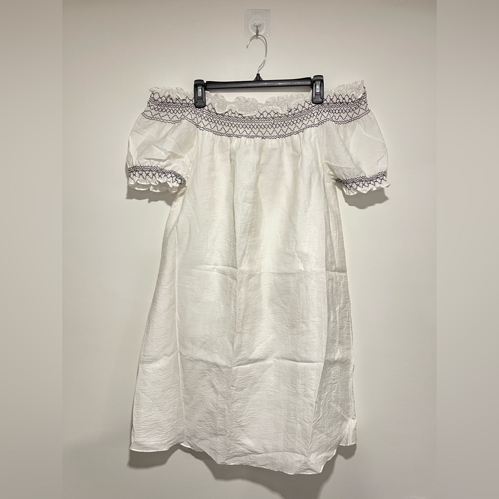Cream Off-Shoulder Dress